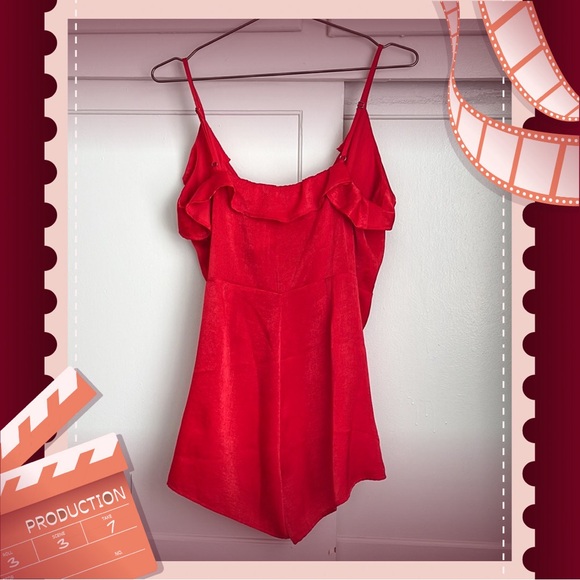 Vibrant Red Flair The Label Sleeveless Jumpsuit, Size M - Picture 4 of 10